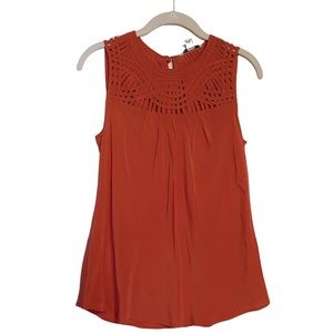 Lovely Banana Republic orange sleeveless blouse